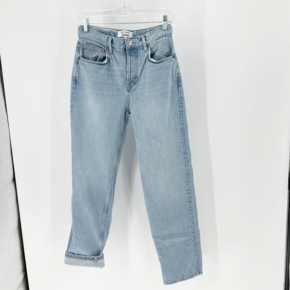 Reformation Jeans Casey Mid Rise Relaxed Straight Jeans classic size 25